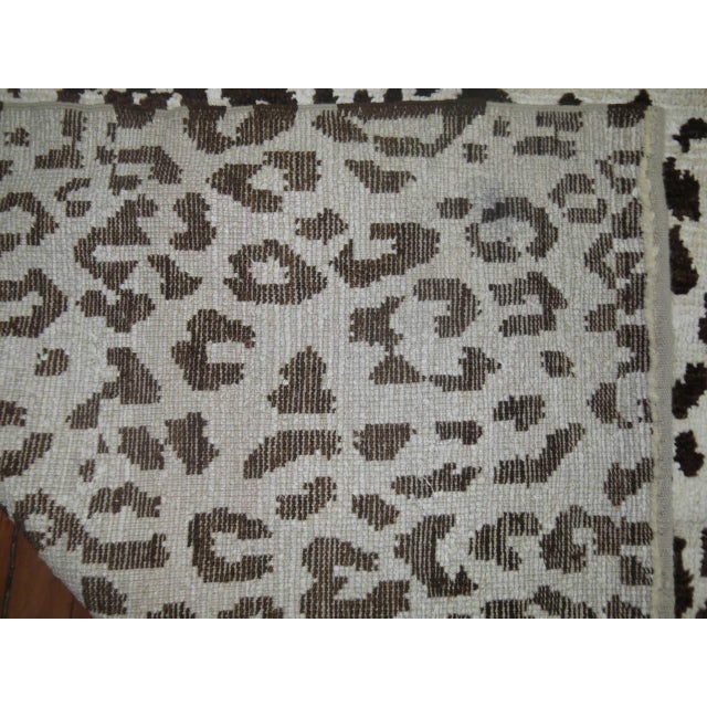Leopard Vintage Inspired Turkish Silk Rug - 8'1" x 10'10" For Sale - Image 4 of 6