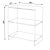 Spritely Home Accent Furniture Crystal Clear 2 Shelf Acrylic Bookcase, Clear For Sale - Image 4 of 6
