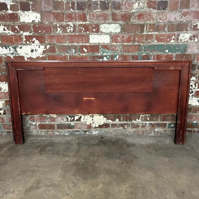 Mid Century Modern Mahogany King Size Headboard For Sale - Image 9 of 11