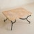 Modern French Hand-Forged Wrought Iron + Ochre Marble Coffee Table, 1950s For Sale - Image 3 of 11
