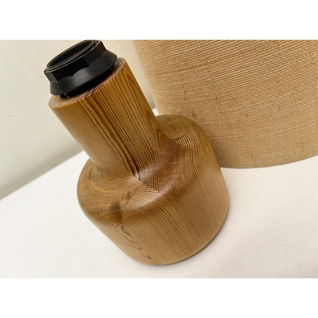 Tan Mid-Century Table Lamp in Pine Wood by Bestform, 1960s For Sale - Image 8 of 11