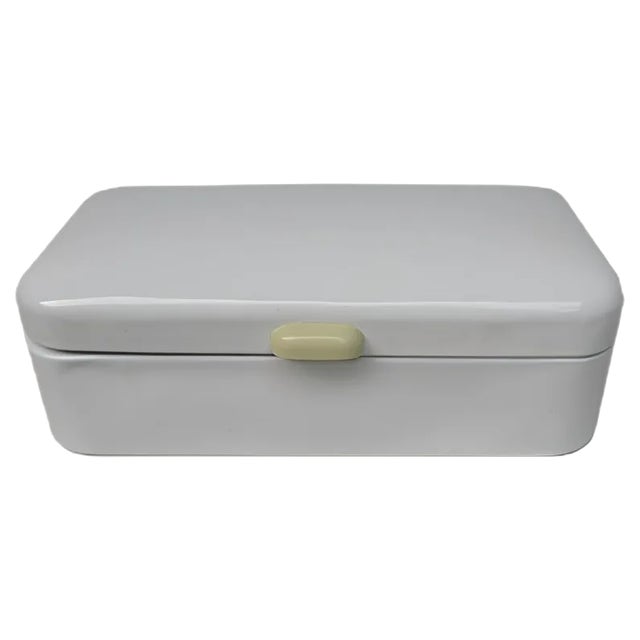 Enamelled Lunch Box, 1950s For Sale