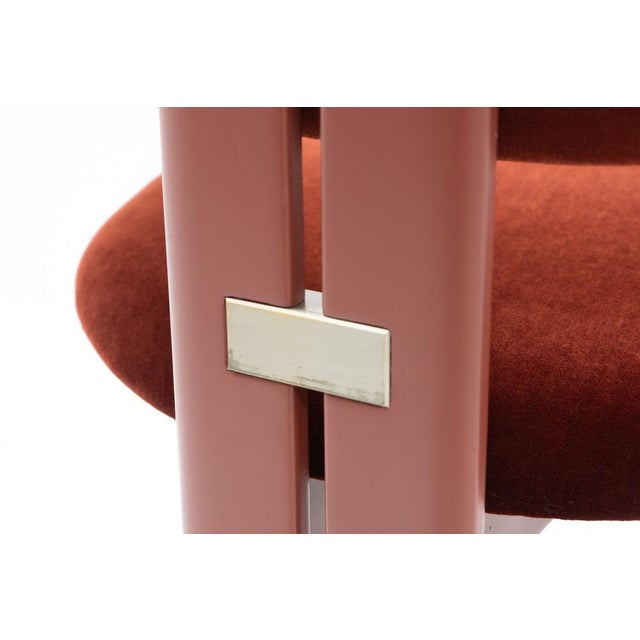 Maroon Pamplona Chair by Augusto Savini for Pozzi, 1970s For Sale - Image 8 of 10