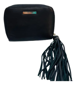 Thomas Wylde Black Tassel Leather Wallet Clutch 2015