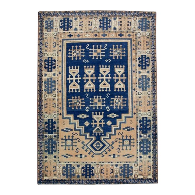Oriental Hand Knotted Rug Turkish Anatolian 4'5" x 6'5" For Sale