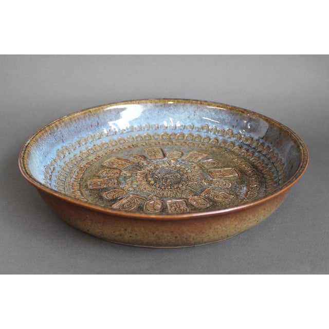 Stoneware Bowl with Sun Motif by Jean-Claude Taburet for Hb Henriot, 1960s-1970s For Sale - Image 18 of 18
