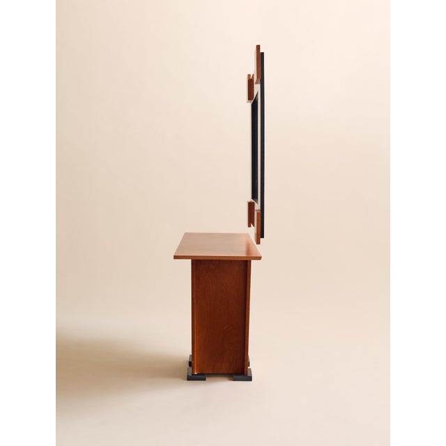 1950s 1950s Art Deco Revival Console and Mirror Set in the Style of Donald Deskey For Sale - Image 5 of 11