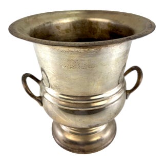 Vintage Silverplate Champagne-Wine Bucket With Dual Handles For Sale