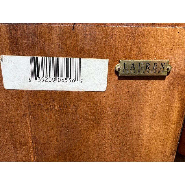 2000's Ralph Lauren Faux Bamboo Butler's Tray Coffee Table by