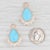New Nina Nguyen Earring Enhancer Charms Imitation Turquoise Moonstone 18k Gold - 2 Pieces For Sale - Image 4 of 4
