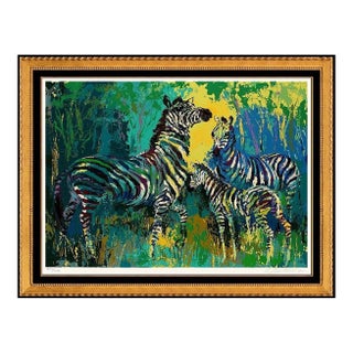 1970s Zebra Family, LeRoy Neiman For Sale