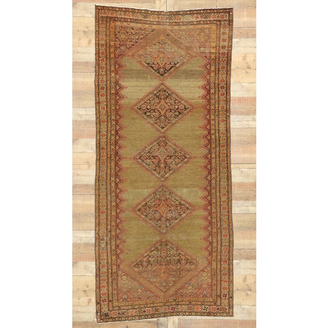 Antique Persian Malayer Rug, 04'01 X 09'01 For Sale - Image 9 of 10