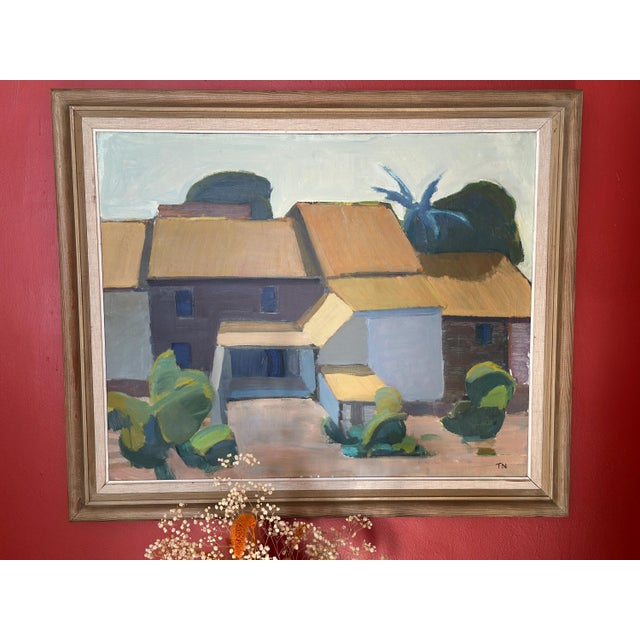 Tage Nilsson, Spanish House, 1960s, Oil on Canvas, Framed For Sale - Image 9 of 13