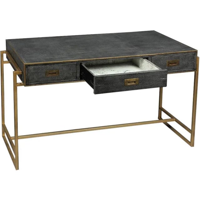 Contemporary Sarreid Contemporary Embossed Marbleized Desk For Sale - Image 3 of 6
