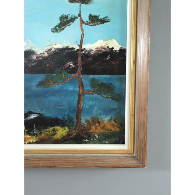 Paint Mid-Century Modern 'The Last Pine' Swedish Expressive Landscape Oil Painting, Framed For Sale - Image 7 of 11
