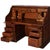 Arts & Crafts Antique Oak S-Roll Top Desk With Full Interior Unsigned C1900 For Sale - Image 3 of 6