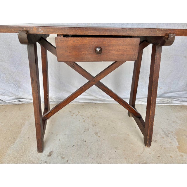 Late 19th Century Italian Walnut Fratino Style Console Table For Sale - Image 11 of 12