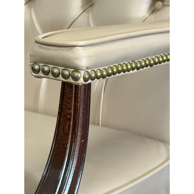 Paoli Chair Company Vintage Paoli Company Swivel Desk Chair (Tan Leather) For Sale - Image 4 of 7