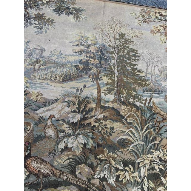 1970s Vintage French Aubusson Style Jacquard Tapestry, 1970s For Sale - Image 5 of 18