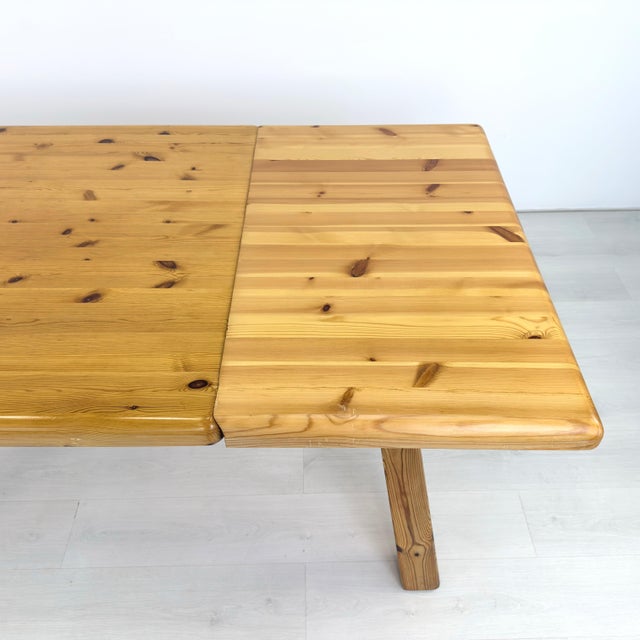 Brutalist Pine Dining Table by Wasa For Sale - Image 9 of 12