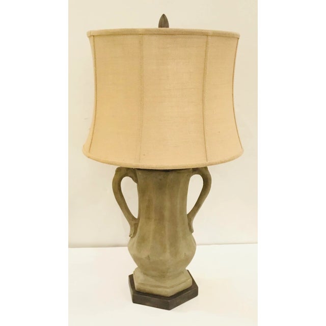 Textile Currey & Co. Gray Terracotta Alcovy Table Lamp For Sale - Image 7 of 7