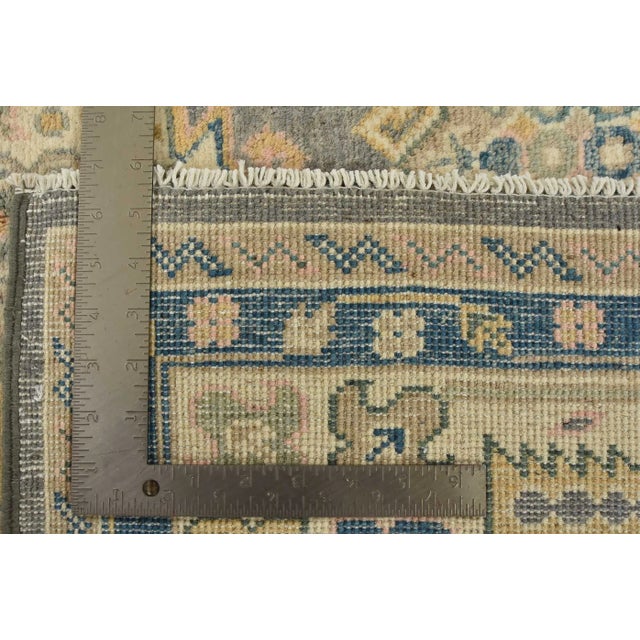 Kazak Rug 5’9” X 7’10” Gray Wool Tribal Hand-Knotted Oriental Carpet For Sale - Image 12 of 12