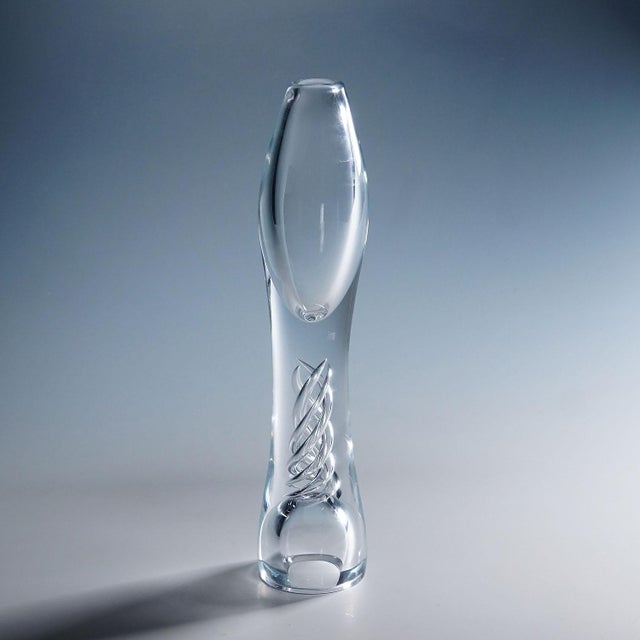 Mid-Century Modern Vintage Art Glass Vase 'Twist' by Kari Alakoski for Iittala For Sale - Image 3 of 9