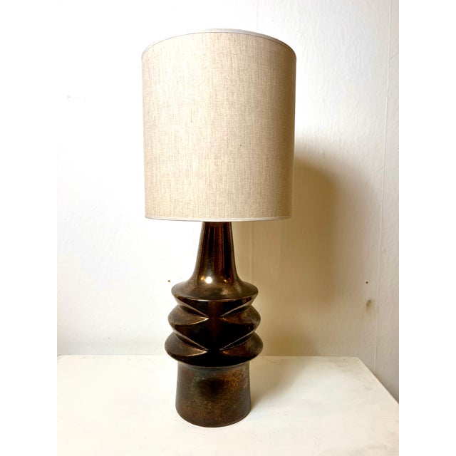 Mid-Century Modern German Ceramic Table Lamp For Sale - Image 6 of 6