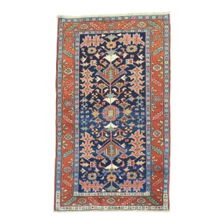 Early 20th Century Zabihi Collection Scatter Size Persian Oriental Heriz Rug - 2'11" x 4'6" For Sale