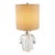 Late 20th Century Solid Crystal Apple Lamp For Sale