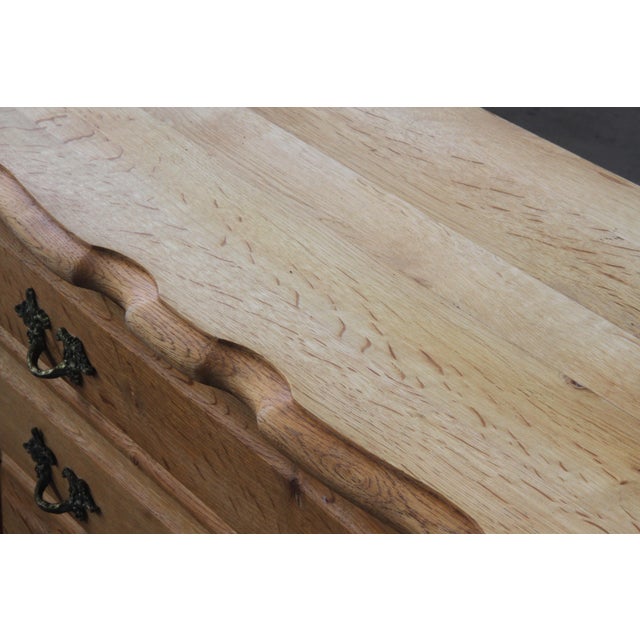 Vintage Danish Oak 3-Drawer Side Table in the style of Henning Kjærnulf, 1960s For Sale - Image 12 of 17