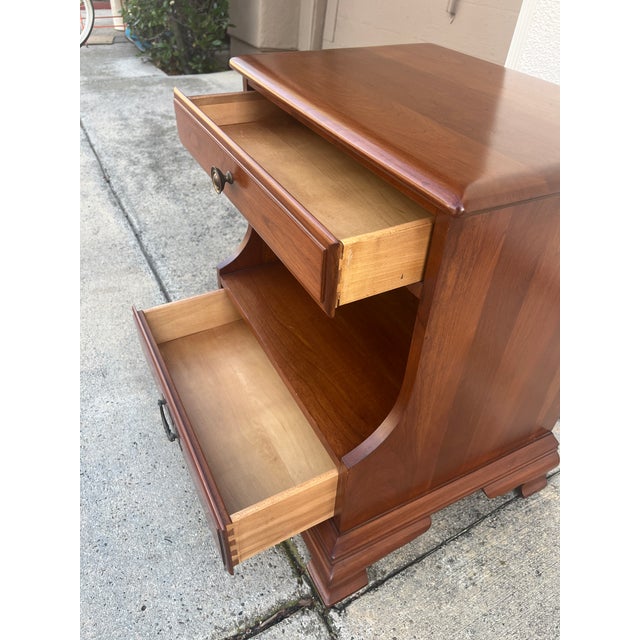 1950s Solid Cherry Bedroom Side Table 1950s For Sale - Image 5 of 11