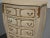 Vintage Tallboy Dresser French Country Off White With Gold Trim Chest of Drawers For Sale In Los Angeles - Image 6 of 13