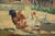 Molly Cramer, Farm with Chickens, Oil on Canvas, Framed For Sale - Image 6 of 9