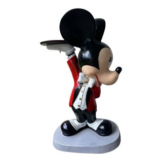Rare Vintage Disney Gallery Mickey Mouse Butler Valet Bar Table For Sale