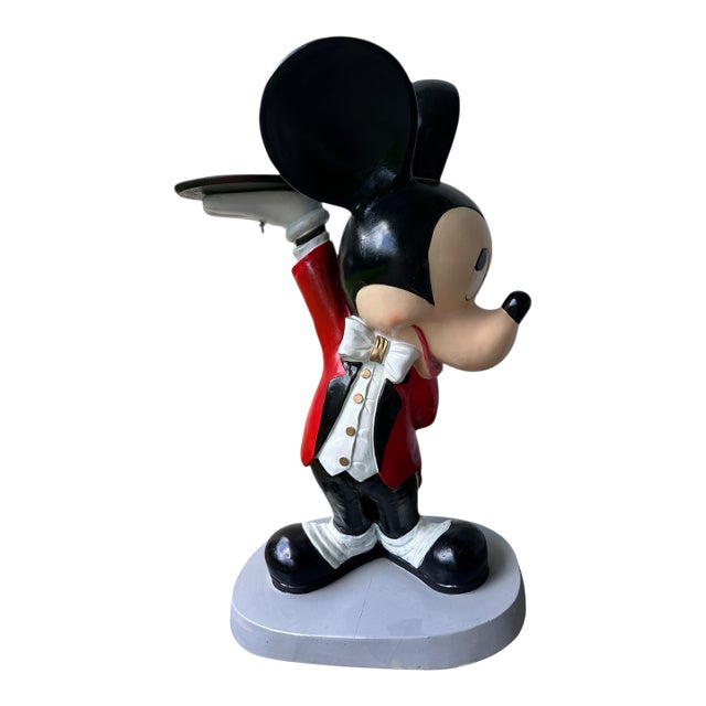 Rare Vintage Disney Gallery Mickey Mouse Butler Valet Bar Table For Sale