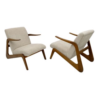 Set of Mid-Century Modern Italian Bouclè Lounge Chairs, 1970s For Sale