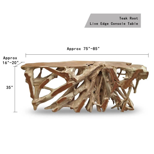 Lily's Living Solid Natural Teak Console Table — Grounded Anchor, Accent Piece For Sale - Image 4 of 5
