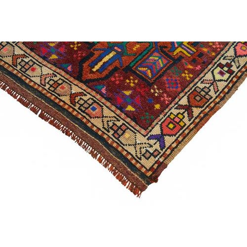 Red Bohemian Runner Rug For Sale - Image 4 of 7
