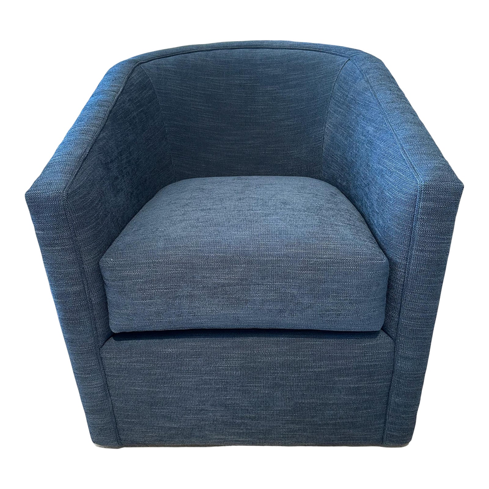 Custom Performance Fabric Swivel Chair Chairish