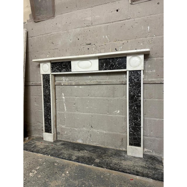 Hollywood Regency Antique English Regency Marble Fireplace Mantel, 1820 For Sale - Image 3 of 9