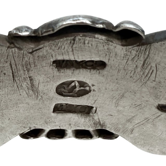 1940s Early William Spratling .980 Silver Geometric Taxco Cuff Bracelet For Sale In Charlotte - Image 6 of 6