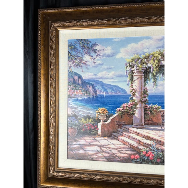 Large Sung Kim Mediterranean Coast Textured Art Prints - A Pair 33" X 39" For Sale - Image 4 of 8