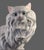White Vintage Ceramic Life Size White Green Eyes Cat Figurine 14'' High For Sale - Image 8 of 10
