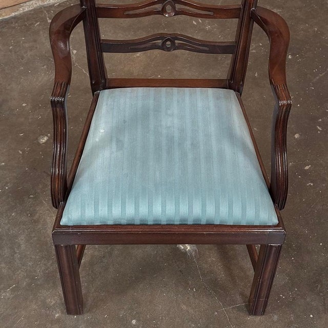 Set of 10 Edwardian Mahogany Dining Chairs Includes 2 Armchairs For Sale - Image 11 of 18