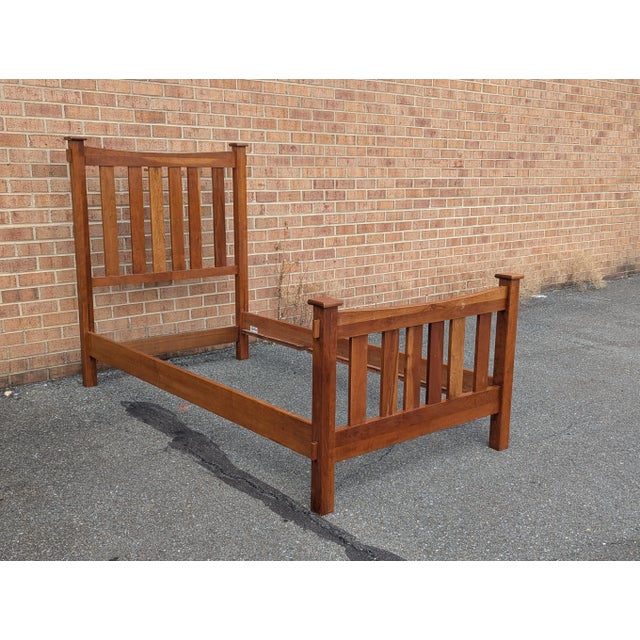 Lexington Cherry Wood Twin Size Bedframe For Sale - Image 12 of 15
