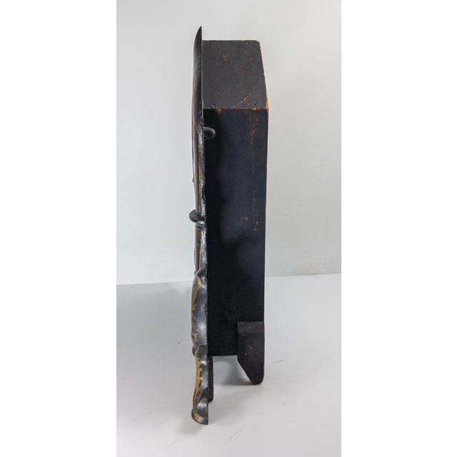 19th Century American Victorian Gothic Revival Iron Faced Mantle Clock For Sale - Image 15 of 17