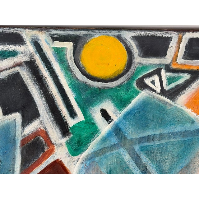 1950s Abstract Landscape "Haystacks in Moonlight" For Sale - Image 4 of 8