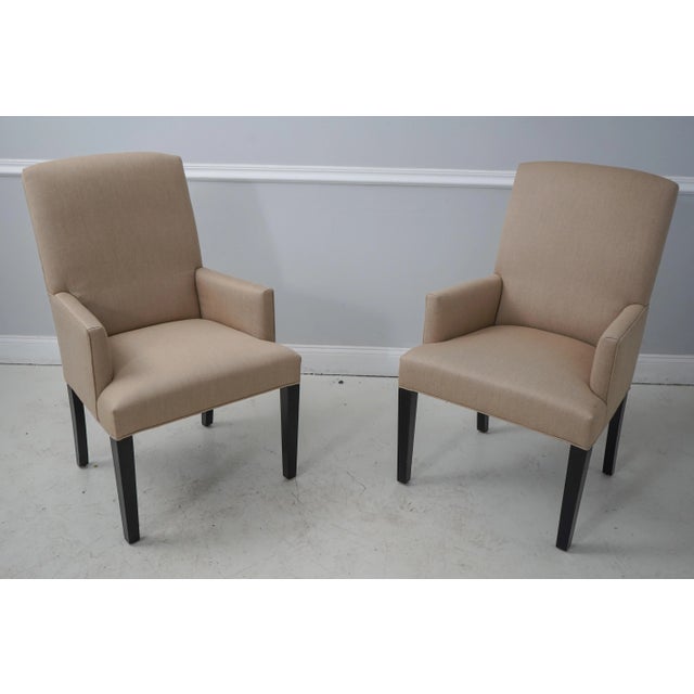 Pair Crate & Barrel Modern Upholstered Host Chairs For Sale - Image 13 of 13