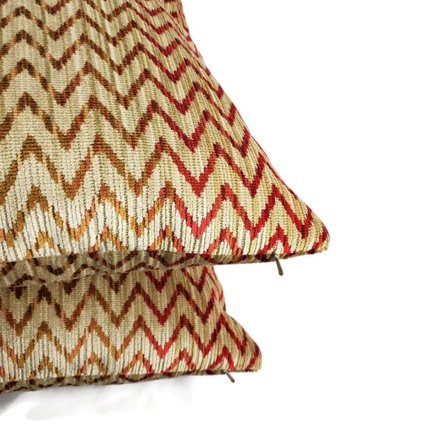 Textile Colefax and Fowler Jerome in Red Euro Pillow Cover For Sale - Image 7 of 8